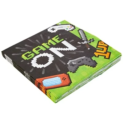 Image of Creative Converting,6.5&quot;,Multicolor,336035 Game On Lunch Napkins 16ct