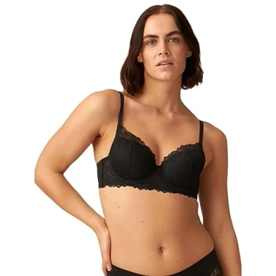Image of Naturana Elegant Lace Underwired Bra with Adjustable Straps 36 Black C