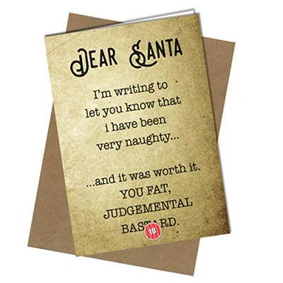 Image of #407 Dear Santa Funny/Rude Christmas Card