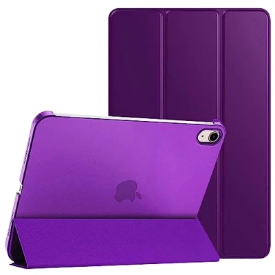 Image of PROTech Case for iPad 10th Generation 2022, Slim Stand Cover Gen 10.9 inch, Support Touch ID, Auto Wake/Sleep Smart Shell with Translucent Back (Purple)
