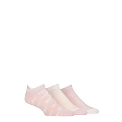 Image of Mens and Women&#039;s 3 Pair Reebok Essentials Cotton Trainer Socks with Arch Support Sand / White 2.5 3.5 UK