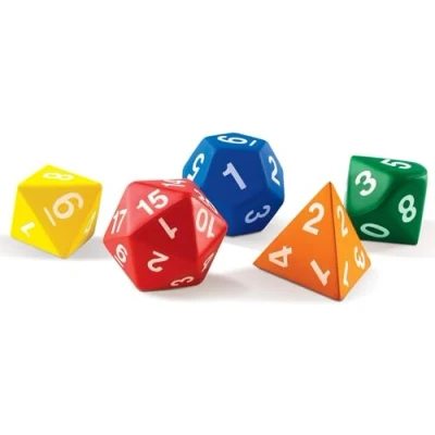 Image of Learning Resources Jumbo Polyhedral Dice (Set of 5)