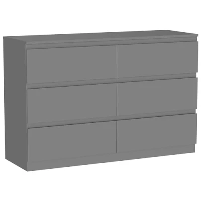 Image of Vida Designs Denver Drawer Chests (Grey, 6 Drawer)