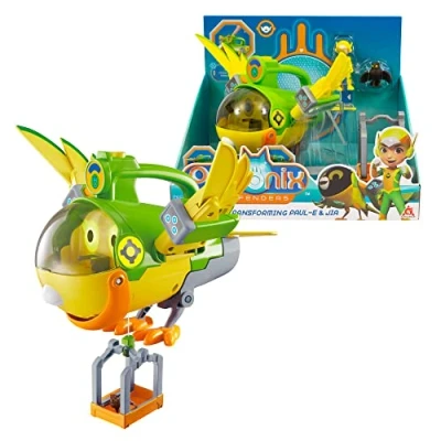 Image of Giochi Preziosi Petronix Deluxe Transforming Paul E &amp; Jia Pet Figure and Doll into Vehicle, Cartoon Series Bird, Boys Girls from 3 Years, Famous (PET05200)