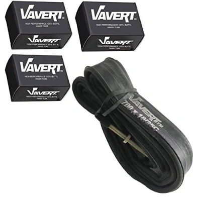 Image of Vavert 700 x 18 25c Road Bike Inner Tubes Presta 60mm Long Valve (Set of 3)