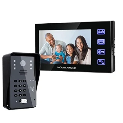 Image of MOUNTAINONE 7&#039;&#039; Video Doorbell Intercom System, Smart Home Door Entry System with 1 Monitor Camera Night Vision HD Camer, Support Dual Way Intercom, Unlock, Monitoring (1M1C)