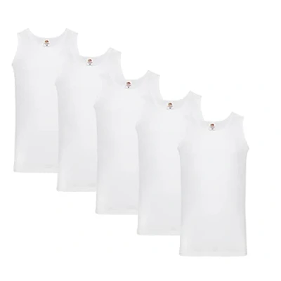 Image of Fruit of the Loom Valueweight 61 098 0 Men&#039;s T Shirt, 5 x White + 1 Hl Purchase Notepad, L