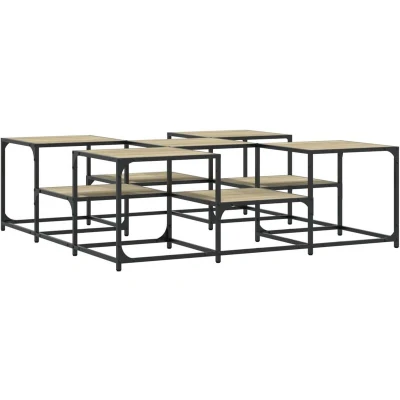 Image of vidaXL Coffee Table Sonoma Oak 121x121x40 cm Engineered Wood