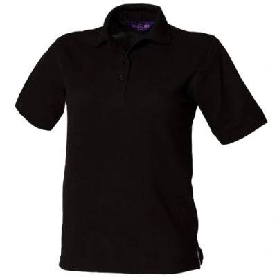 Image of Henbury Womens/Ladies 65/35 Polo Shirt (L) (Black)