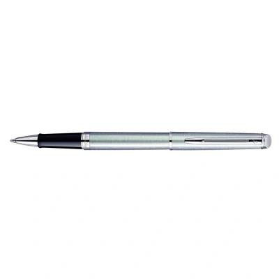 Image of Waterman Hémisphère Rollerball Pen Stainless Steel with Chrome Trim Fine Point Black Ink Gift Box