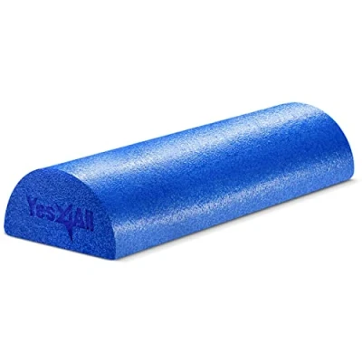 Image of Yes4All Half Foam Rollers for Physical Therapy, Soft Density Round PE Roll Back Massage, Yoga Exercise 18 inches