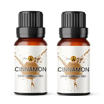 Image of Aroma Energy Cinnamon Fragrance Oil 20ml (2 x 10ml) Highly Scented for Making Candle, Soap, Wax Melt, Diffuser etc