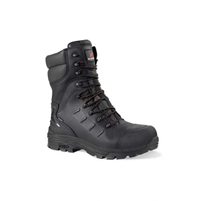 Image of Rock Fall Monzonite High Leg Safety Steel Toe Cap Boot Unisex, Water Proof Boots, SRC Slip Rated Work, Internal Metatarsal with Side Zip UK 8