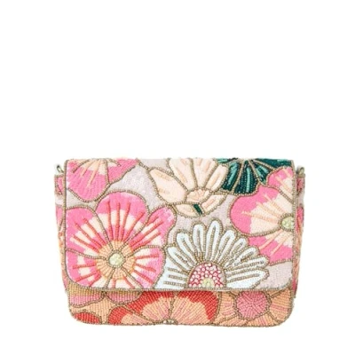 Image of Joe Browns Women&#039;s Luxe Hand Beaded Floral Clutch Bag Handbag, Multi