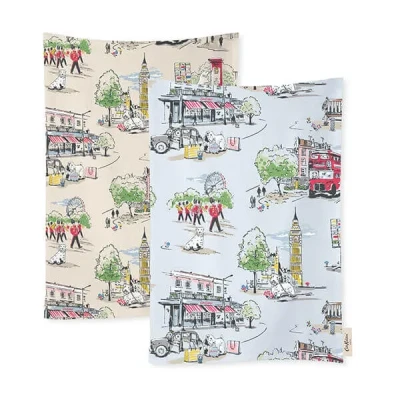 Image of Cath Kidston Billie Goes To Town Set of 2 Tea Towels