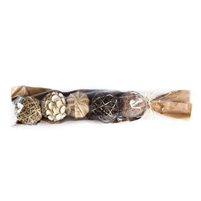 Image of SiBei Floralcraft® 5pcs Decoration Balls Potpourri Bowl Vase Filler Natural Browns…