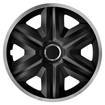 Image of NRM Hub Caps Fast, Silver 16 Inches (4 x universal wheel trims/wheel trims).