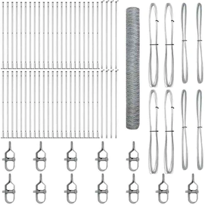 Image of vidaXL Hexagon Fence 1.2x100 m Galvanised Steel
