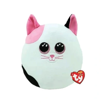Image of TY Muffin Cat Squish a Boos 10&quot; Beanie Baby Soft Plush Toy Collectible Cuddly Stuffed Teddy, White