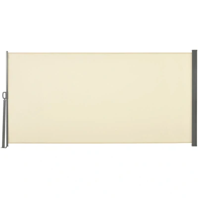 Image of Outsunny Garden Retractable Deck Side Awning Screen Fence Privacy Divider840 196V05CW