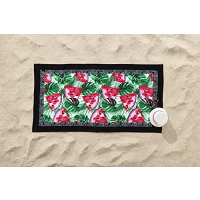 Image of Juicy Couture 100% Cotton Extra Large Beach Towels Oversized Clearance, Pool Towels, Bath Lightweight &amp; Quick Dry 36&quot; x 68&quot; (1 Pack) Pink Flamingo Stripe Pattern Adults Towel