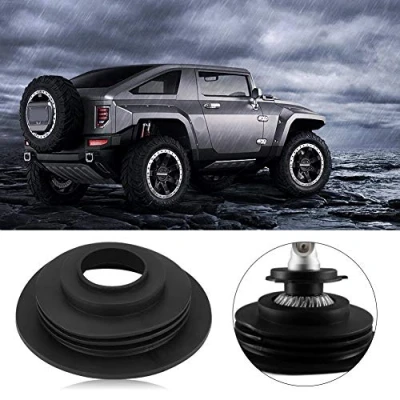 Image of Car Headlight Seal Dustproof Cover 2pcs LED Rubber Waterproof Sealing Cap for H4 H7 H8 H11 9005 Bulb