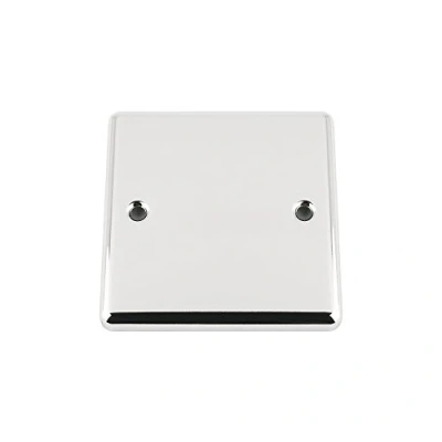 Image of A5 PBSCC 1 Gang Single Classic Chrome Polished Electrical Blanking Plate