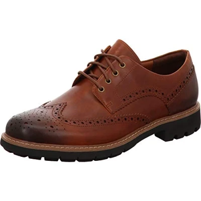 Image of Clarks Men&#039;s Batcombe Wing Brogues, Brown, 7 UK