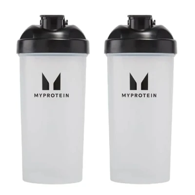 Image of Myprotein Shaker Bottles Pack of 2 600ml, BPA Free Protein Shakers, Ideal for Mixing Shakes, Smoothies, and Supplements, Leak Proof Design