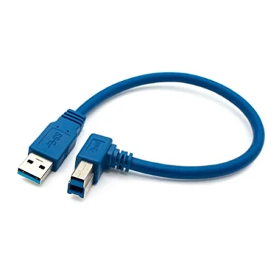 Image of System S USB 3.0 Cable 30 cm Type B Male to A Angle in Blue