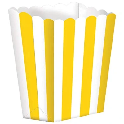 Image of Candy Buffet Popcorn Treat Boxes Sun Yellow /5
