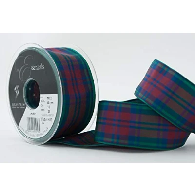 Image of Berisfords Polyester Tartan, Lindsey, 10.4 x 4.4 cm