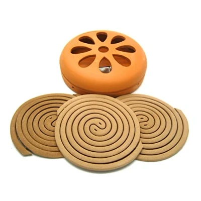 Image of Citronella Terracotta Burner Outdoor Insect Repeller Includes 3 Coils, Each lasting up to 5 Hours