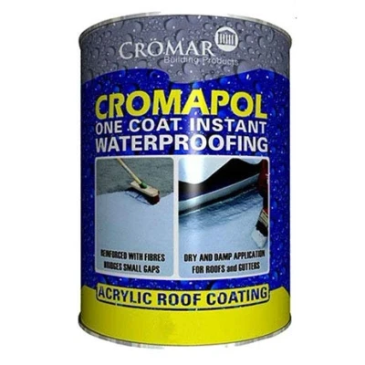 Image of Cromapol Opaque Acrylic One Coat Roof Sealant Paint 2 x 5Kg