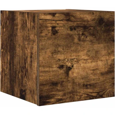 Image of vidaXL Wall Mounted TV Cabinet Smoked Oak 30.5x30x30 cm