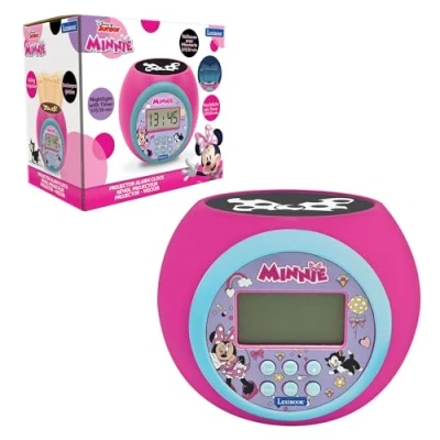 Image of Lexibook RL977MN, Disney Minnie, clock projector with alarm and snooze function, nightlight timer, LCD screen, battery operated