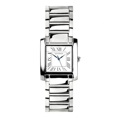 Image of Sekonda Classic Montreal Mens 30mm Quartz Watch in White with Analogue Display, and Two Tone Alloy Strap 30245
