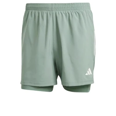 Image of adidas Performance 2IN1 Sports shorts, Men&#039;s, Size: XL, Silver green