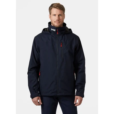 Image of Helly Hansen Crew Hooded Midlayer Navy Sailing Jacket 2.0 for Male Size Extra Large
