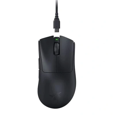 Image of Razer DeathAdder V3 Pro Wireless Gaming Mouse Black : Ultra Lightweight Focus 30K Optical Sensor Switches Gen 3 HyperSpeed 5 Programmable Buttons RZ01 04630100 R3A1