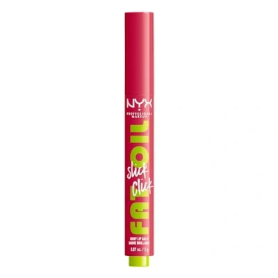 Image of NYX Professional Makeup Lip Balm, A Hint of Colour, Infused with Oils for Long Lasting Hydration, Lightweight &amp; Vegan Formula, Fat Oil Slick Click,Double Tap