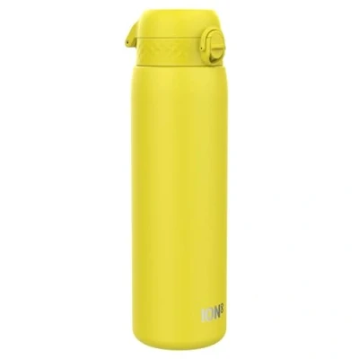 Image of ION8 1 Litre Stainless Steel Water Bottle, Leak Proof, Easy to Open, Secure Lock, Dishwasher Safe, Carry Handle, Hygienic Flip Cover, Clean, Durable, Metal 1200 ml/40 oz, Yellow