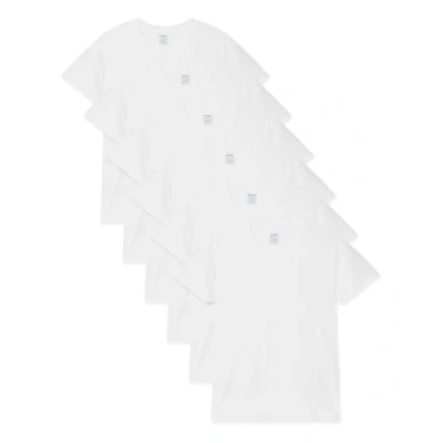 Image of GILDAN Men&#039;s V neck T shirts, Multipack, Style G1103 Undershirt, White (6 pack), XL UK