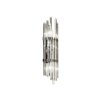 Image of Ontario Lifestyle Crystal Wall Light Polished Chrome, 2x E14