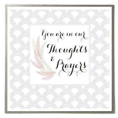 Image of Claire Giles Quill Thoughts and Prayers Sympathy Greeting Card QUI040