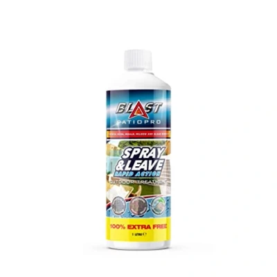 Image of Spray &amp; Leave Rapid Action Outdoor Treatment Moss, Mould, Mildew, Lichen, Algae Remover Decking, Driveways, Rooftops, Path and Patio Cleaner 1 Litre