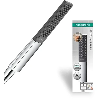 Image of hansgrohe Rainfinity Water Saving Shower Head 100 mm PowderRain Chrome