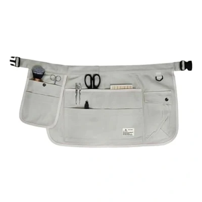 Image of Heavy Duty Detachable Adjustable Tool Belt Work Apron Garden Gardening Utility for Home Improvement Housekeeping Half Waist Canvas Apron(White)