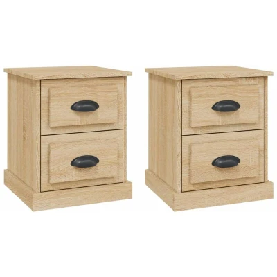Image of vidaXL Bedside Cabinets 2 pcs Sonoma Oak 39x39x47.5 cm Engineered Wood