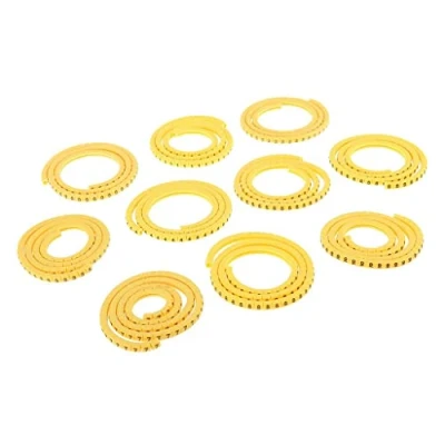 Image of 1000x Yellow Cable Markers Marker Number Tag Label No. 0 9 0.5mm² 6mm² 0.75mm² EC
